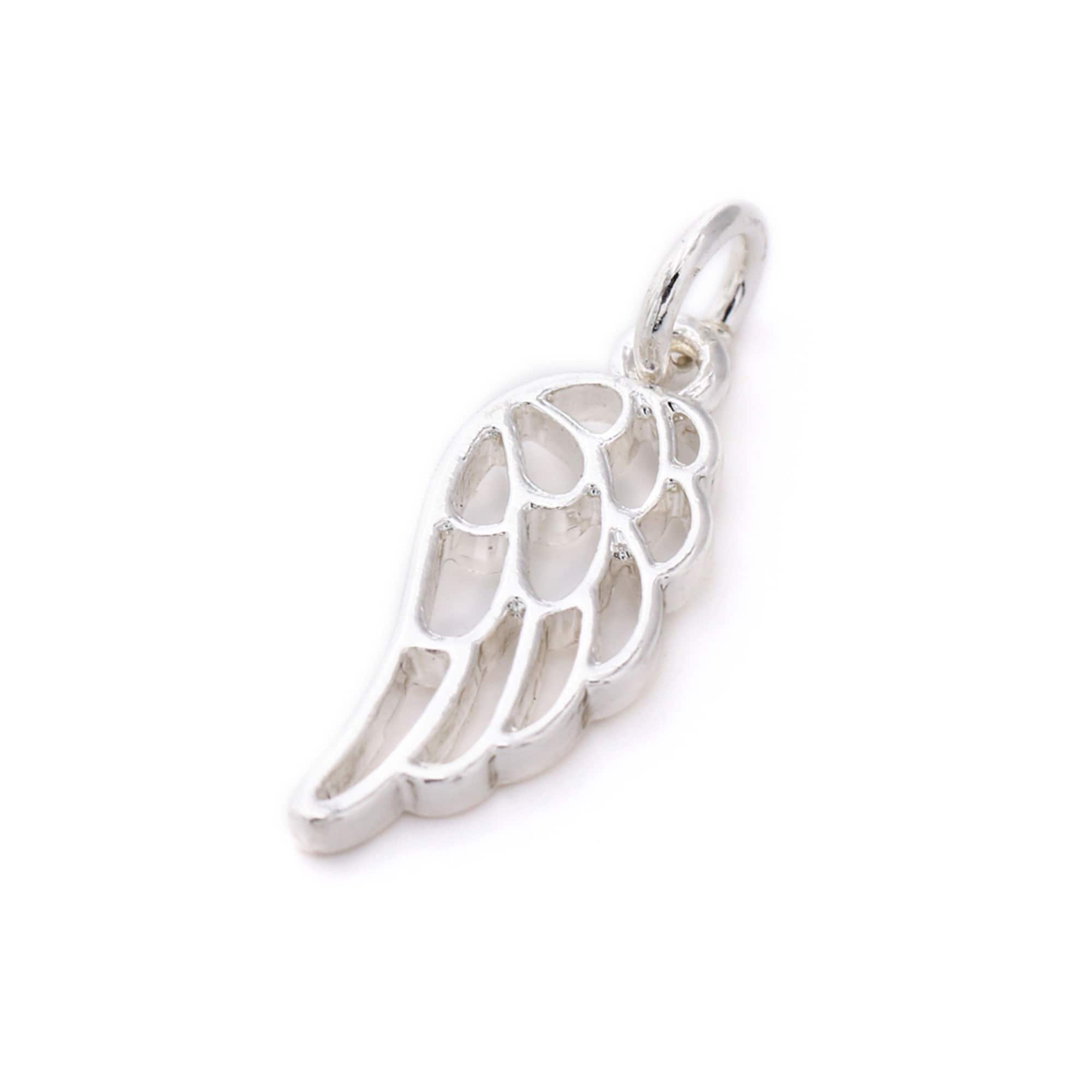 Charmalong™ Silver Plated Wing Charm by Bead Landing™